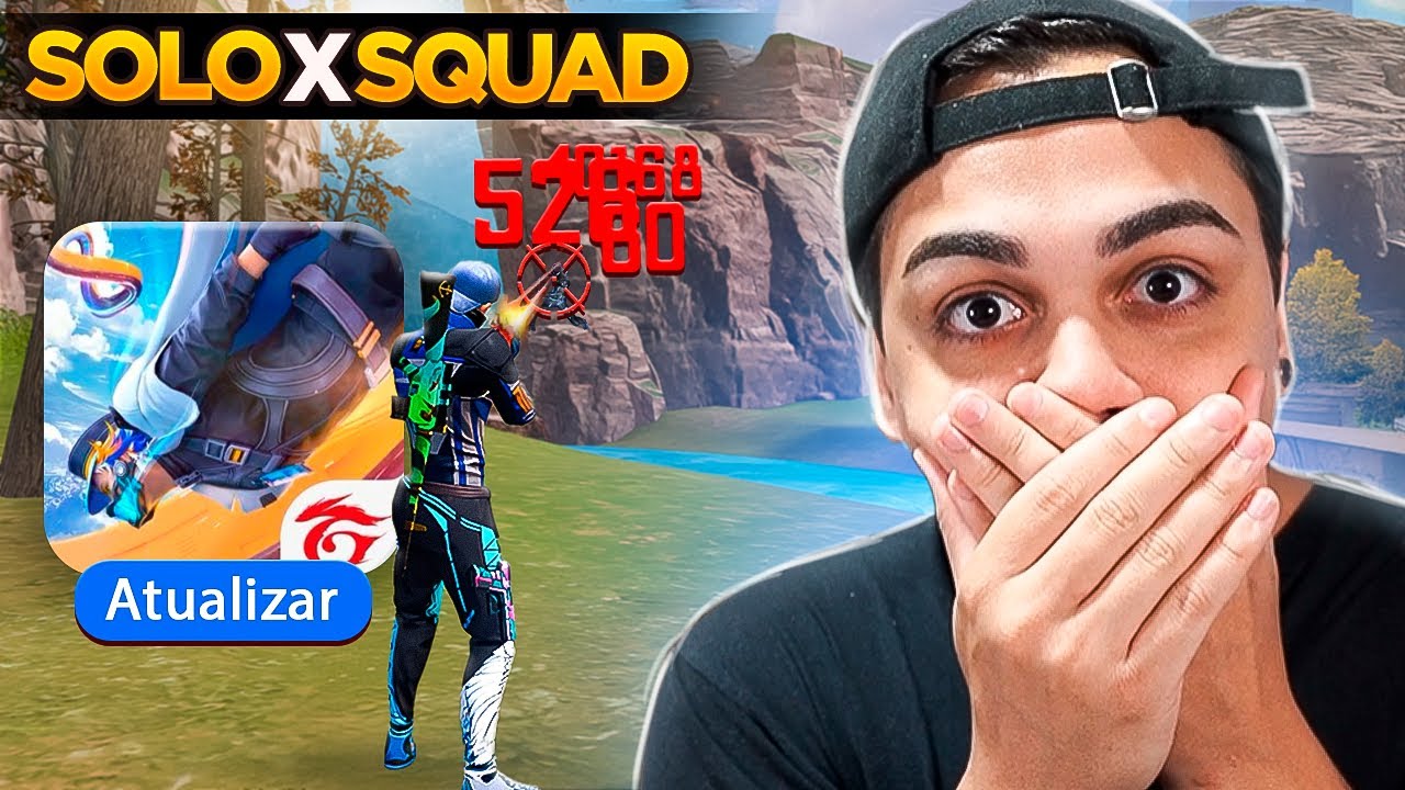 FUI PRO RUSHADÃO SOLO VS SQUAD NO NOVO MAPA SOLARA DA ATUALIZAÇÃO!! FREE FIRE MOBILE