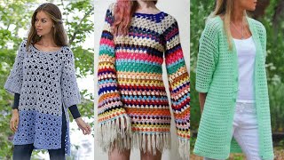 Latest Handmade crochet work dress ideas - This winter try these new woolen top patterns