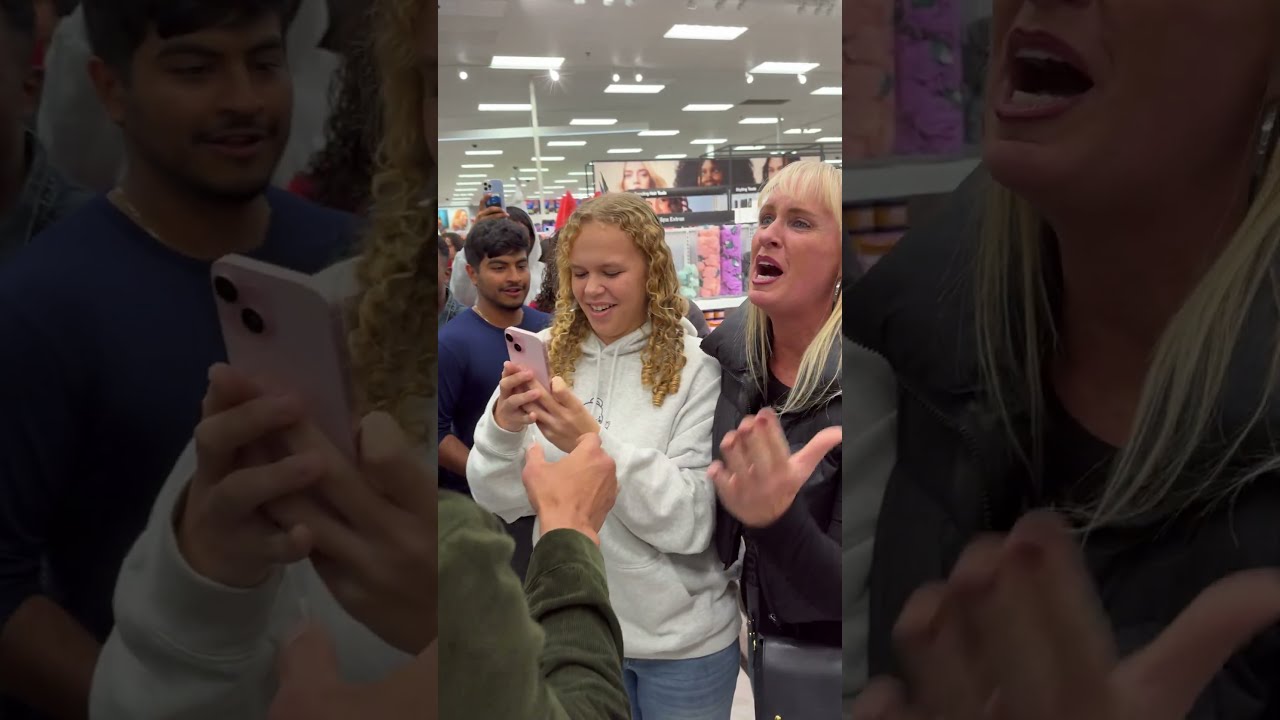 Surprised Holiday Shoppers In A New Jersey Target
