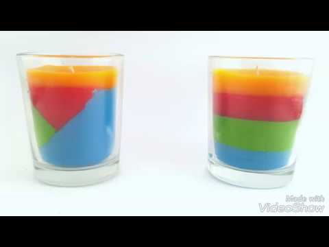 როგორ გავაკეთოთ ლამაზი სანთლი How to make a beautiful candle