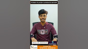 Python Placed Student Review | V Cube | Best Python Training Center In Hyderabad.