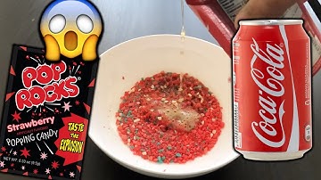SLOW MOTION - POP ROCKS VS COKE EXPERIMENT (HUGE EXPLOSION!)