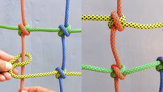 Learn How To Tie Climbing Net/ Cargo Net/ Tying Crown Knot. #knots #shorts