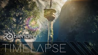 Blender Timelapse - Rapunzel Environment Tangled Walt Disney
