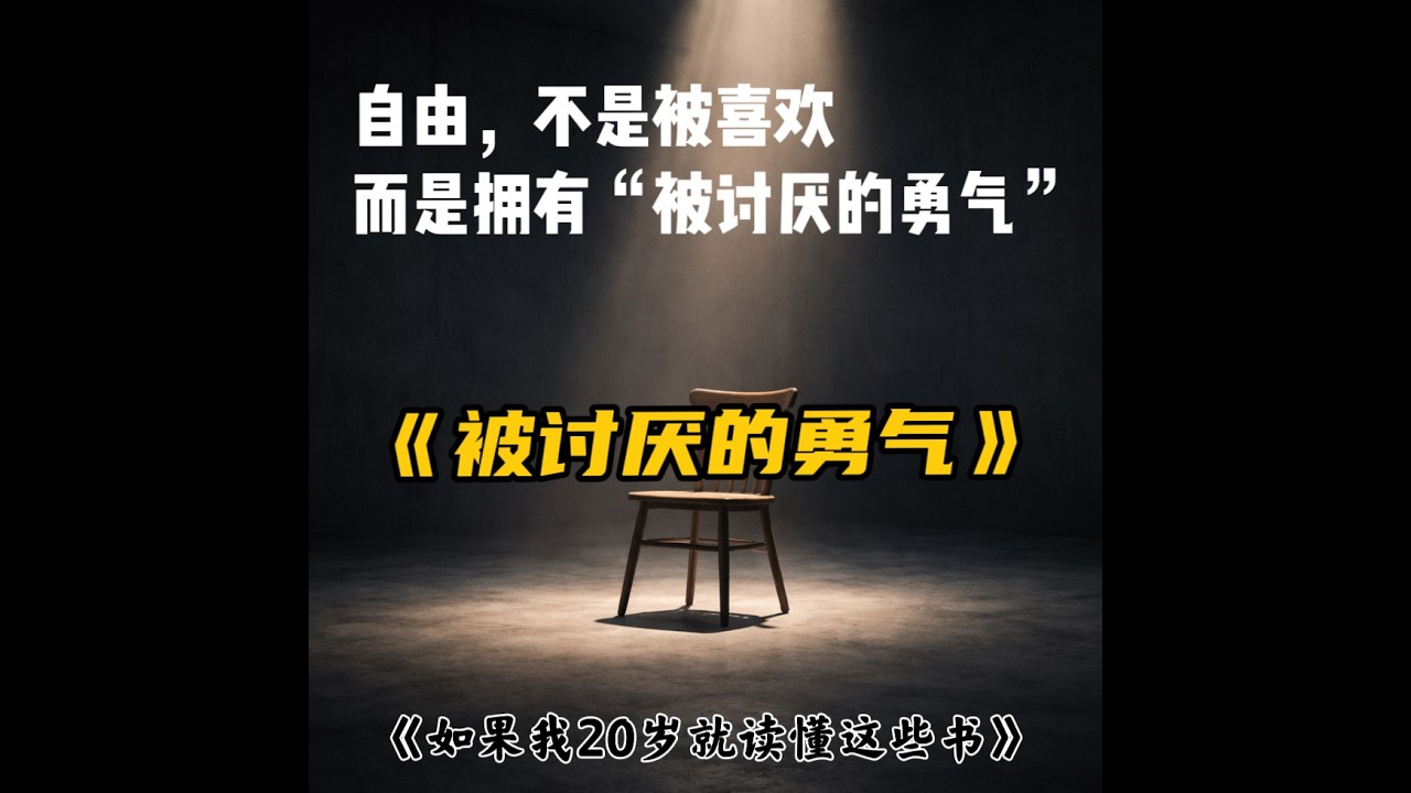 自由，不是被喜欢，而是拥有“被讨厌的勇气”