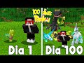 EU SOBREVIVI 100 DIAS NO MINECRAFT PIXELMON