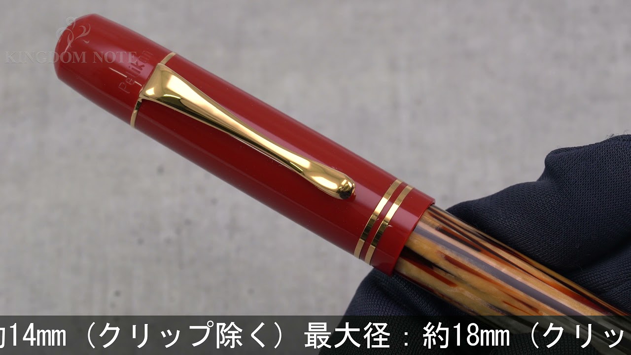 Pelikan ペリカン 万年筆 M101N トータスシェル レッド F - YouTube
