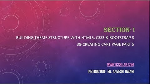 38 Creating Cart Page Part 5  E Commerce Website In PHP & MySQL