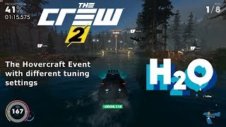 The Crew 2 H2O Summit Hovercraft event with different tuning settingsGameplay Fails Crashes