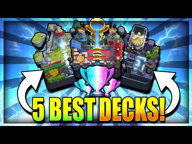 NEW* TOP 5 BEST GOLEM DECKS!! ARENA 10 - 12 [2018] Clash Royale Best Ladder  Decks 