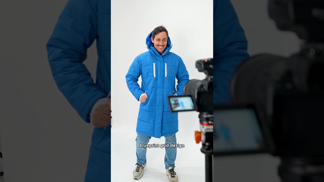 I designed a jacket inspired by blueprints.