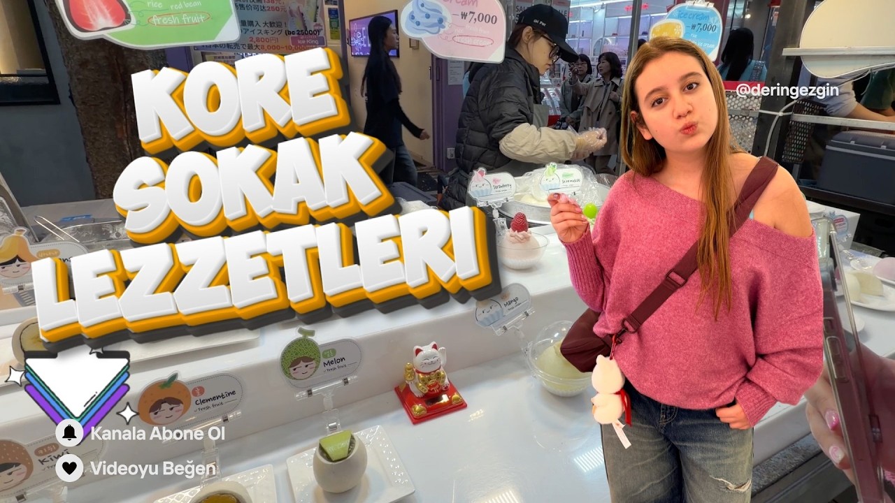 🍡KORE’DE OLAY ÇIKTI! 🇰🇷 SOKAK LEZZETLERİ Babamla Myeongdong Sokak Lezzetlerine Puan Verdik