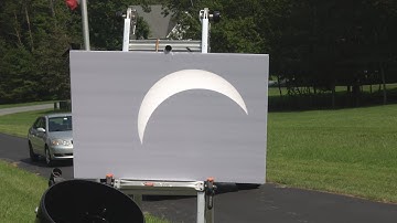 2017 Eclipse Viewing Using Telescope Projection Method and howto - Sun Spots too!