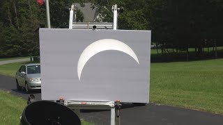 2017 Eclipse Viewing Using Telescope Projection Method and howto  Sun Spots too!