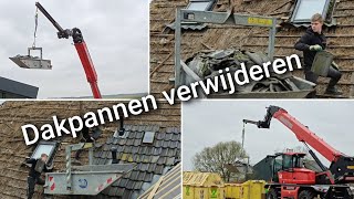 Dit Keer Een Verreiker Met Puinbak Om Dakpannen Te Verwijderen Boer Zoekt Vrouw