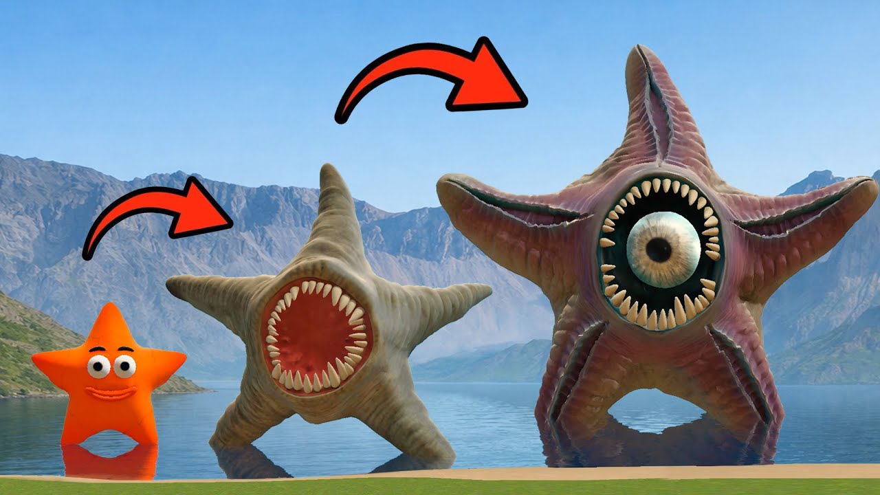 NEW EVOLUTION OF GIANT STAR FISH SEA MONSTER PHASE 3 In Garry's Mod