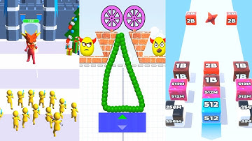 Draw To Smash Vs Gun Clash Vs Jelly Run 2048| Android Ios