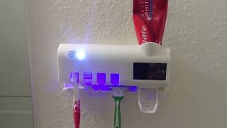 TEMU Product Review   Automatic Toothbrush Sterilizer Toothpaste dispenser