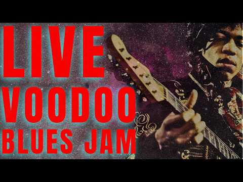LIVE VOODOO BLUES Jam | Guitar Backing Track In D MINOR