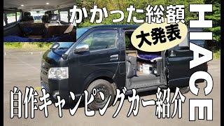 自作キャンピングカー紹介、かかった総額大発表！【紹介動画】