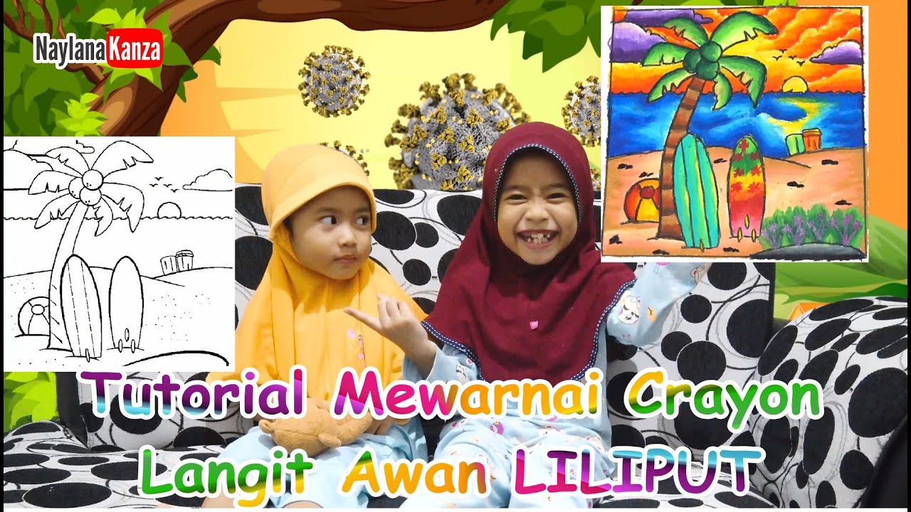 Tutorial Mewarnai Crayon Awan LILIPUT