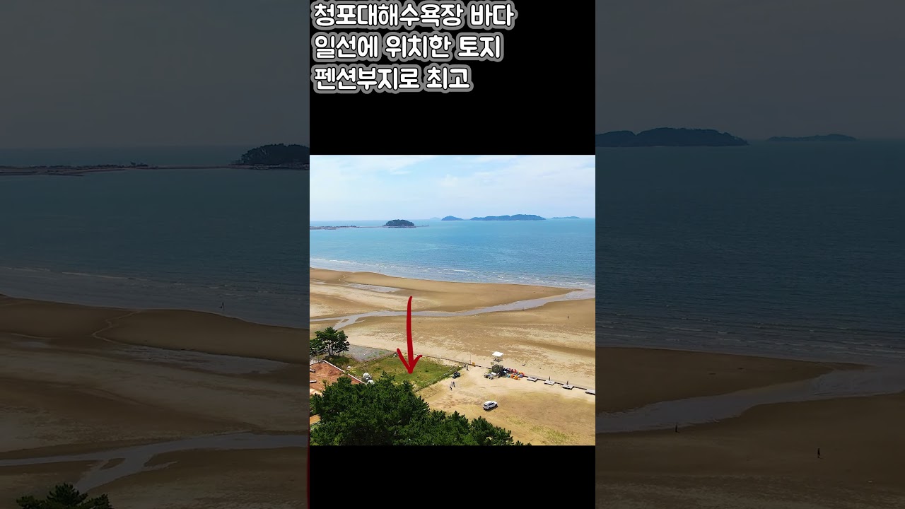 청포대해수욕장 바로앞 펜션부지로 최고의 입지 #shorts #태안토지 #안면도토지 #일등부동산티비 #태안땅 #태안전원주택#태안부동산