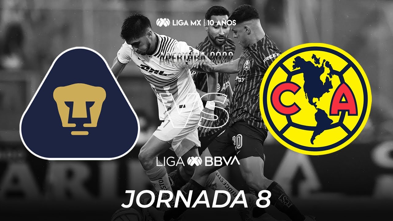 Resumen y Goles | Pumas vs América | Liga BBVA MX | Apertura 2022 - Jornada  8 - YouTube