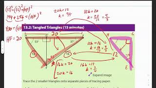 Geometry 3.13 Using the Pythagorean Theorem and Similarity