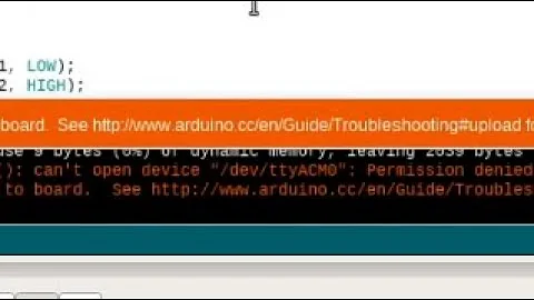 Arduino Error - avrdude, can't open device ttyACM0, permission denied