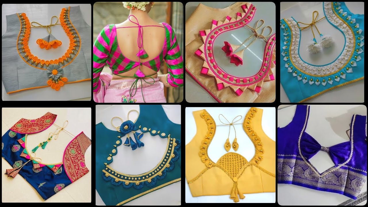 fancy blouse neck