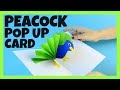 Peacock diy pop up card  paper crafts for kids