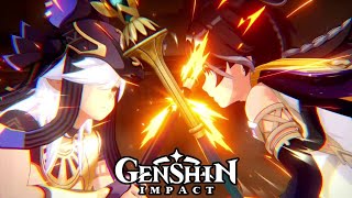Cyno Versus Sethos Battle Cutscene Animation Cyno Story Quest | Genshin Impact 4.6