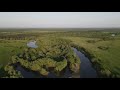 Устье реки Пьяна и река Сура с высоты птичьего полета