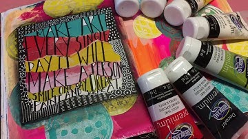 Repetitive Masking Technique with Gel Press by ART BY MARLENE PART 1