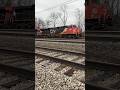 Canadian National duo creeps by approaching Flossmoor Station before stopping #fyp #canadiannational