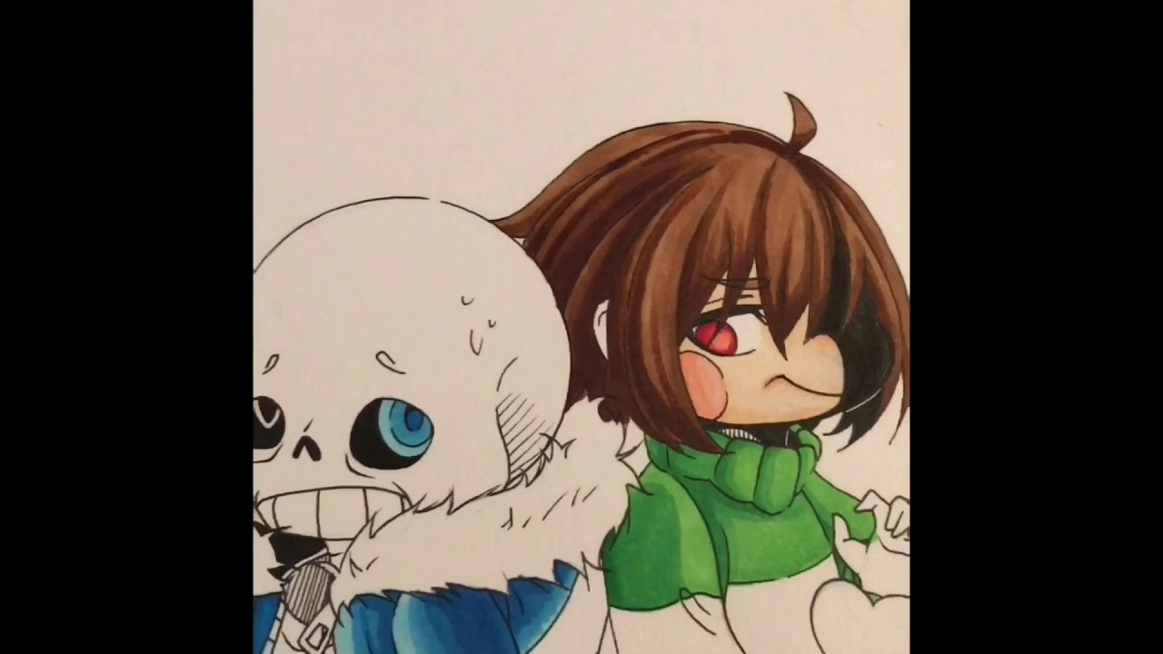 Undertale Fan Art Sans Chara Chibi Youtube