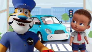 Road Safety Song for Kids🚦🚸 Crossing the Street 🚸🚦Songs by Robogenie