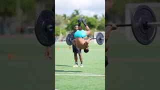 Backflip With Barbell.