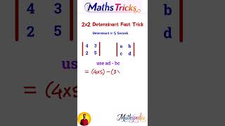 Determinant Short Trick for 2x2 Matrix #engineeringmathematics #determinants #mathspedia
