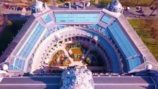 Aerial Grand palais and Petit Palais in Paris