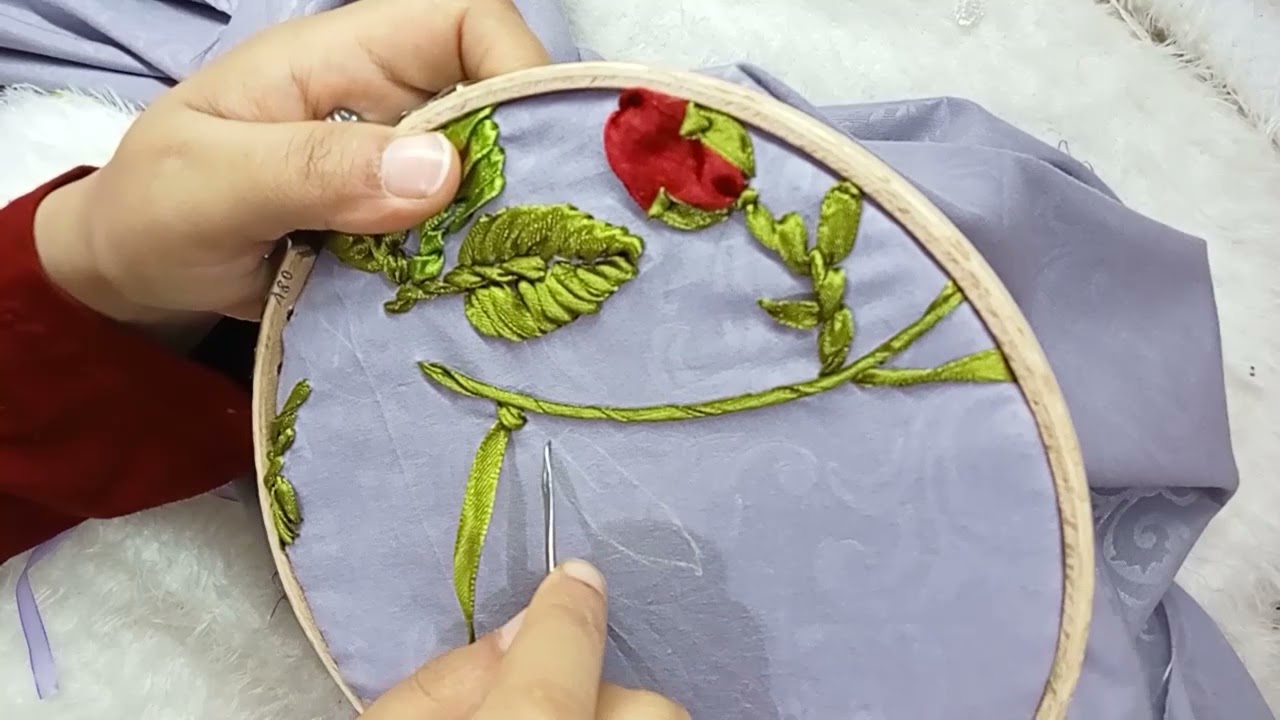 التطريز بشرائط الساتان للمبتدئين الجزء الثاني