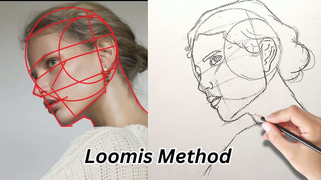 How to Draw Portraits with the Loomis Method | Drawing Tutorial | Step ...