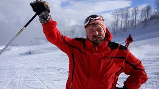 Вася на Розе. Vasya skiing in Krasnaya Polyana.