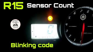 Yamaha R15 sensor blinking code details | Malfunction light count | Tamilanmoto