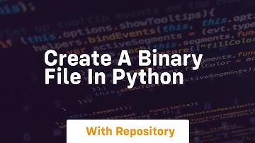 create a binary file in python