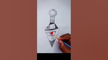 How to Draw KAKASHI in Kunai Step by Step / Easy Anime Pencil Drawing #shorts