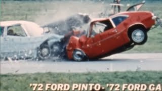1972 Ford Pinto Into 1972 Ford Galaxie Frontal Crash Test 