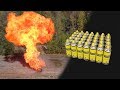 HUGE 35X Aerosol EXPLOSION! (Butane)