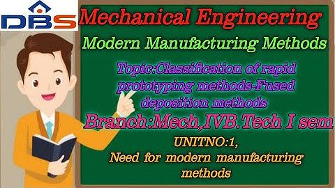 Classification Of Rapid prototyping Methods | Modern Manufacturing Methods | Mechanical Engineering