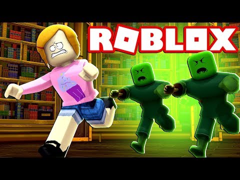 Roblox Escape The Zombie At The Library Obby Youtube - roblox escape library
